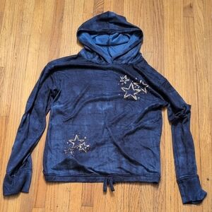 SO Dark Blue Hoodie with Star Pattern